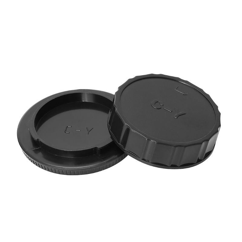 Nắp Đậy Ống Kính Máy Ảnh Contax Yashica C Y Mount DSLR Màu Đen