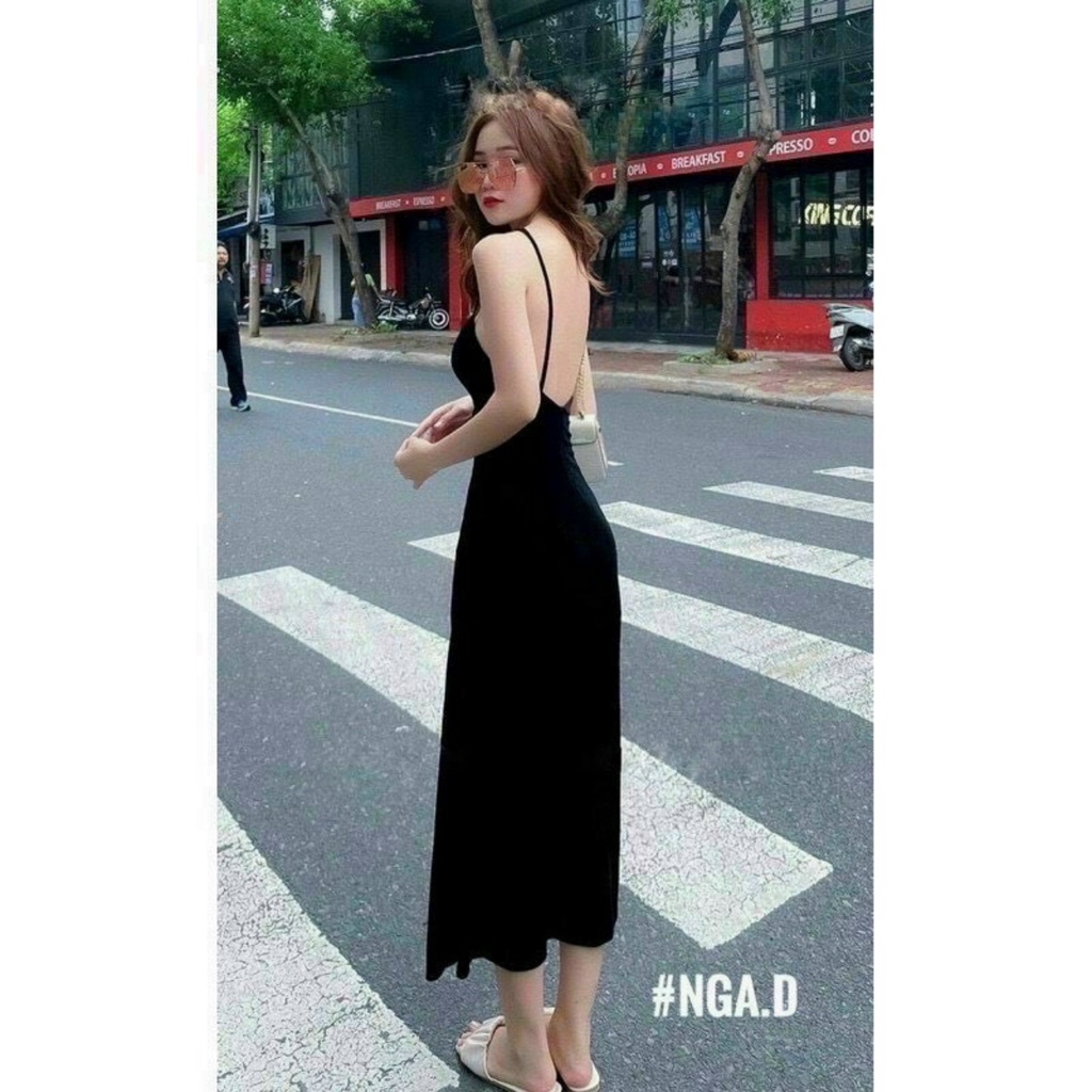 Đầm Body 2 Dây Dáng Dài Siêu Quyến Rũ Thích Hợp Mọi Hoàn Cảnh TIBU