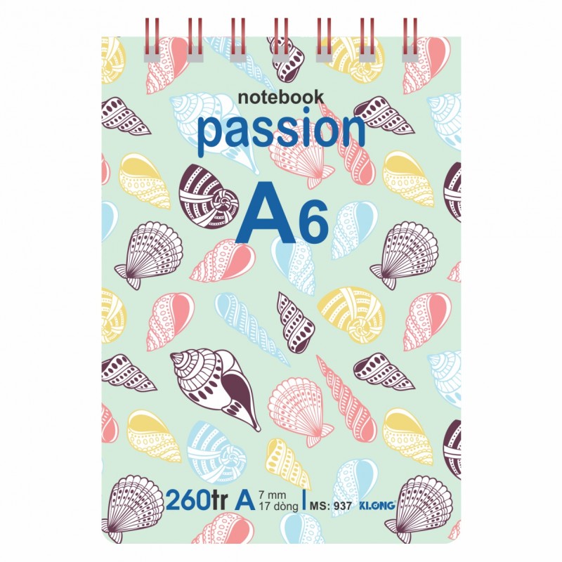 Sổ lò xo kép ngang A6 - 260 trang KLONG MS: 937