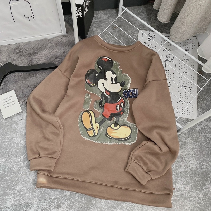 Bán sỉ áo nỉ nâu micky
