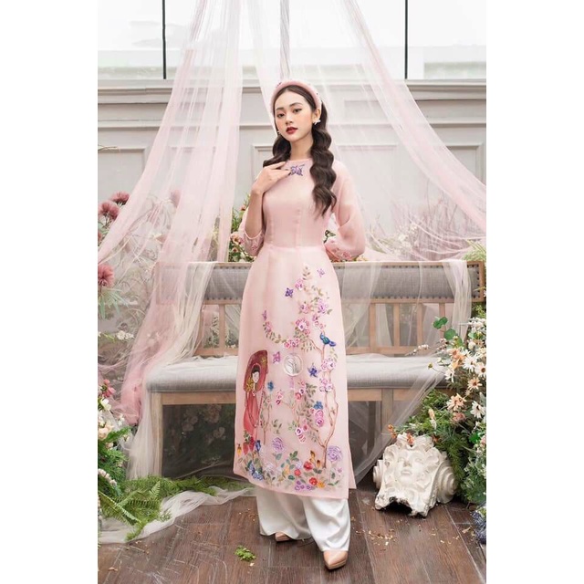 Áo dài cách tân ⚡️Hàng Cao Cấp⚡️ tơ óng tiểu thư - Tây Phương