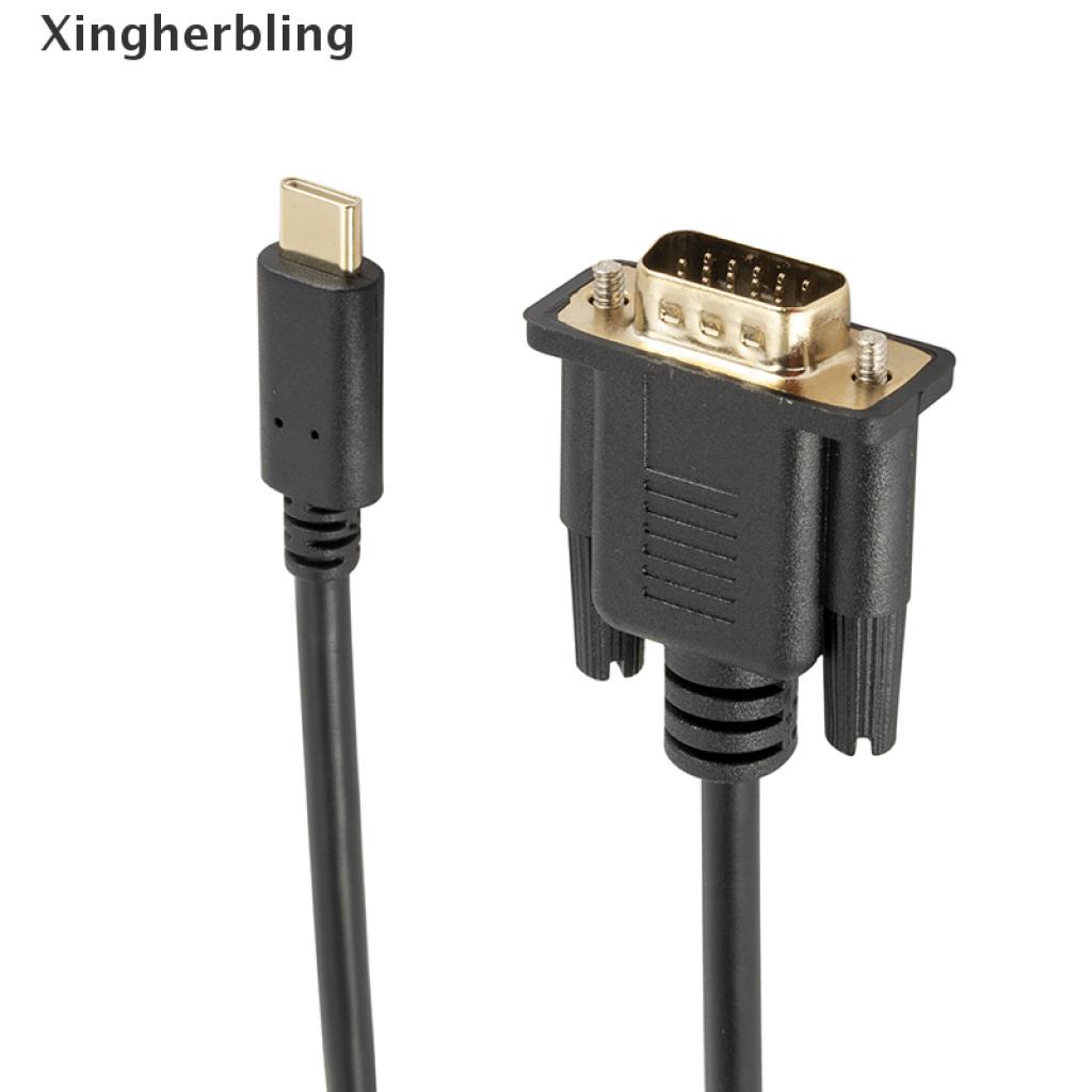 Dây cáp chuyển đổi 1.8M USB C sang VGA 1080P cho máy tính xách tay