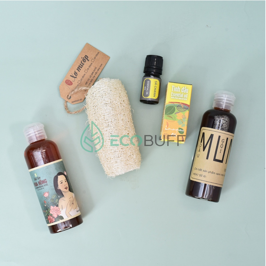 Quà tặng Ecobuff Giftset Tắm Gội Thảo Dược tặng bạn gái tặng mẹ tặng bà làm Quà sinh nhật, dịp 8-3, 20-10, Valentine