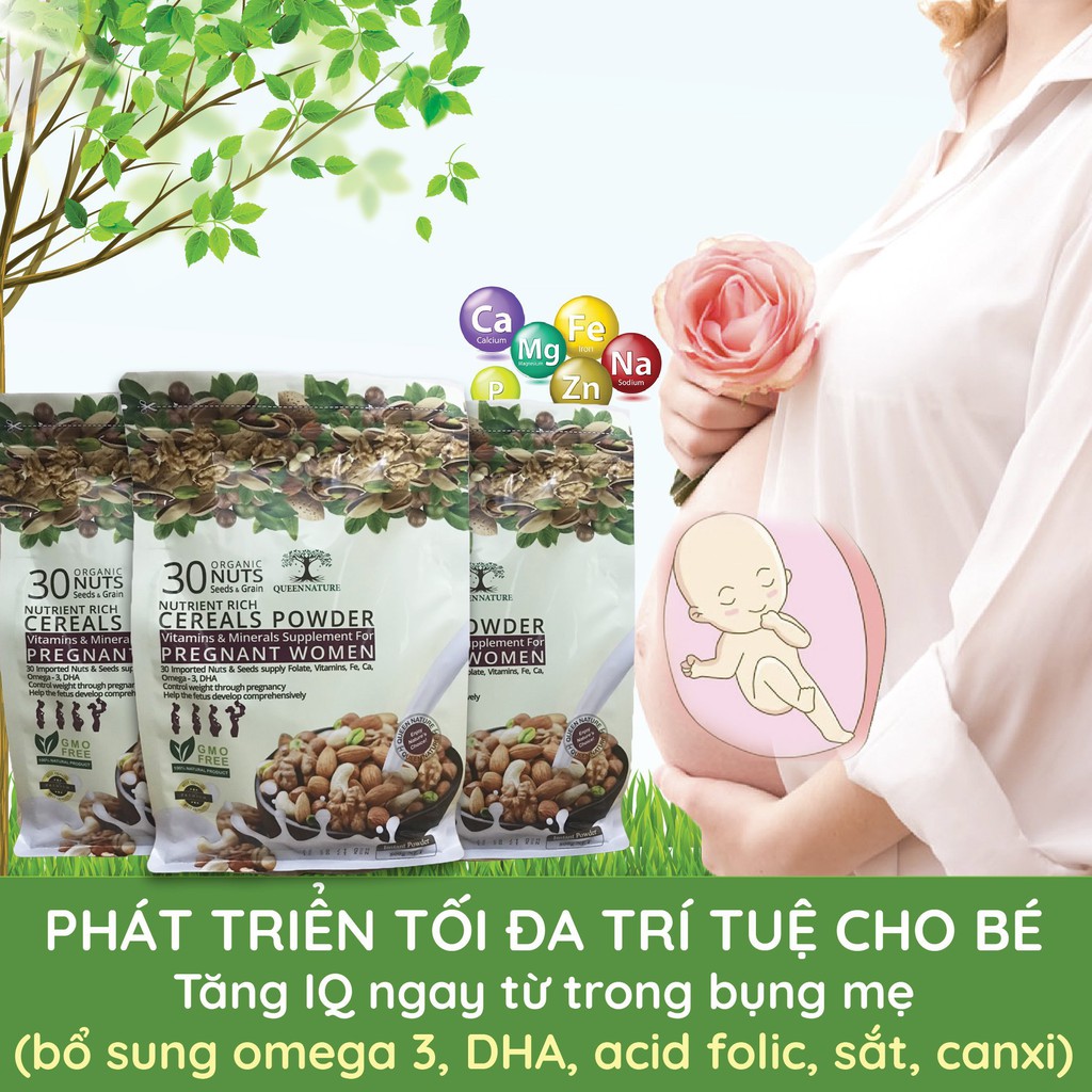 NGŨ CỐC BÀ BẦU 30 HẠT QUEEN NATURE 800GR [XUẤT KHẨU]