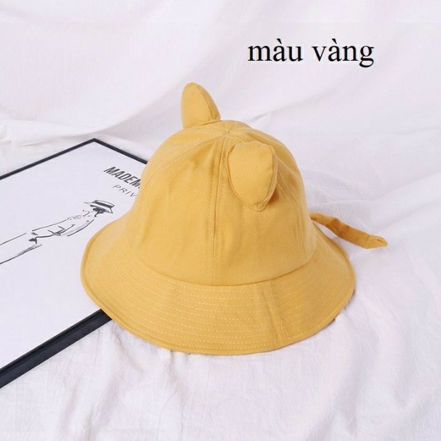 Nón bucket tai mèo có đuôi ngộ nghĩnh(hàng loại 1)