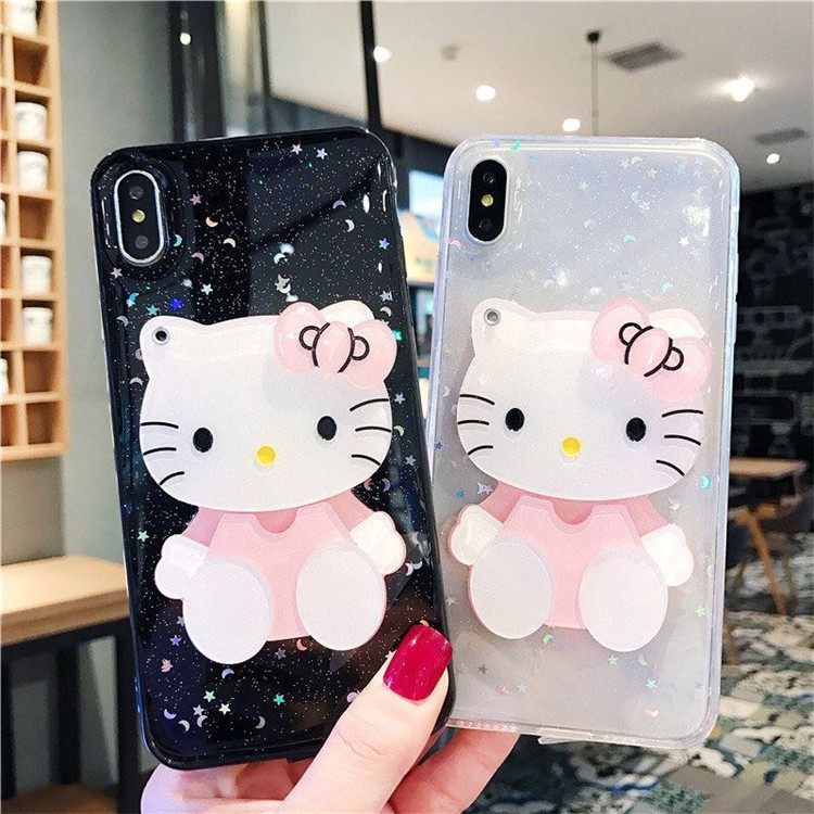 Vivo U10 V9 Y17 Y12 Y15 2019 V15 X27 Pro V11i Y81 Y81i Y81S Y71 Y71i  Y79 Y75 Y85 Y67 Y66 V7 Plus Kitty Mirror Case