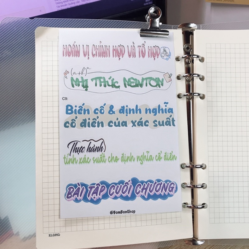 Sticker tiêu đề toán 10 KNTT, nhãn dán toán học lớp 10 chương trình mới. đọc kỹ mô tả