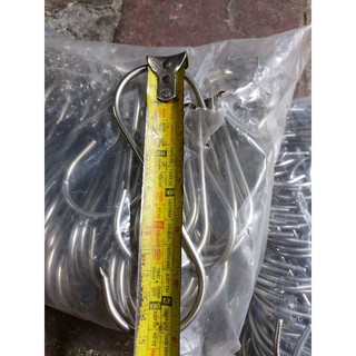 Móc inox chữ S móc thịt heo, thịt bò 100 cái