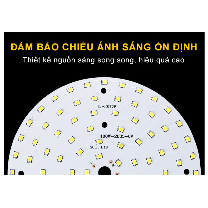 Đèn Led pha xưởng đui xoáy ánh sáng trắng chụp đèn tròn ( 30W - 50W - 100W ) cao cấp - Huy Tưởng