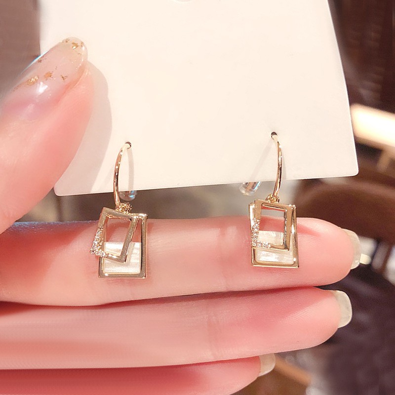 [❤️FREESHIP 50K❤️] Khuyên Tai Nữ Hình Học Sang Chảnh, Bông Tai Nữ Thiết Kế Đơn Giản #V3.1