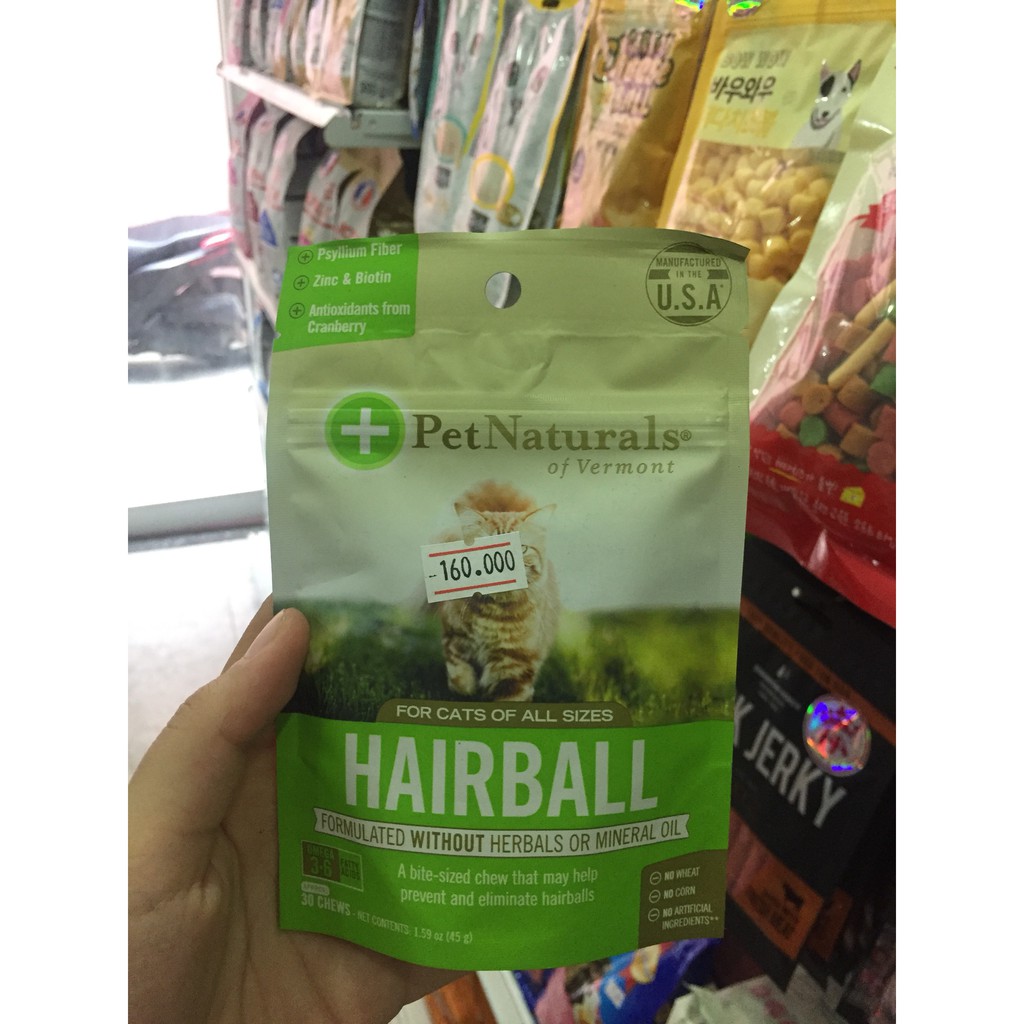 [50gr] Viên nhai Pet Natural Hairball trên mèo mọi tuổi