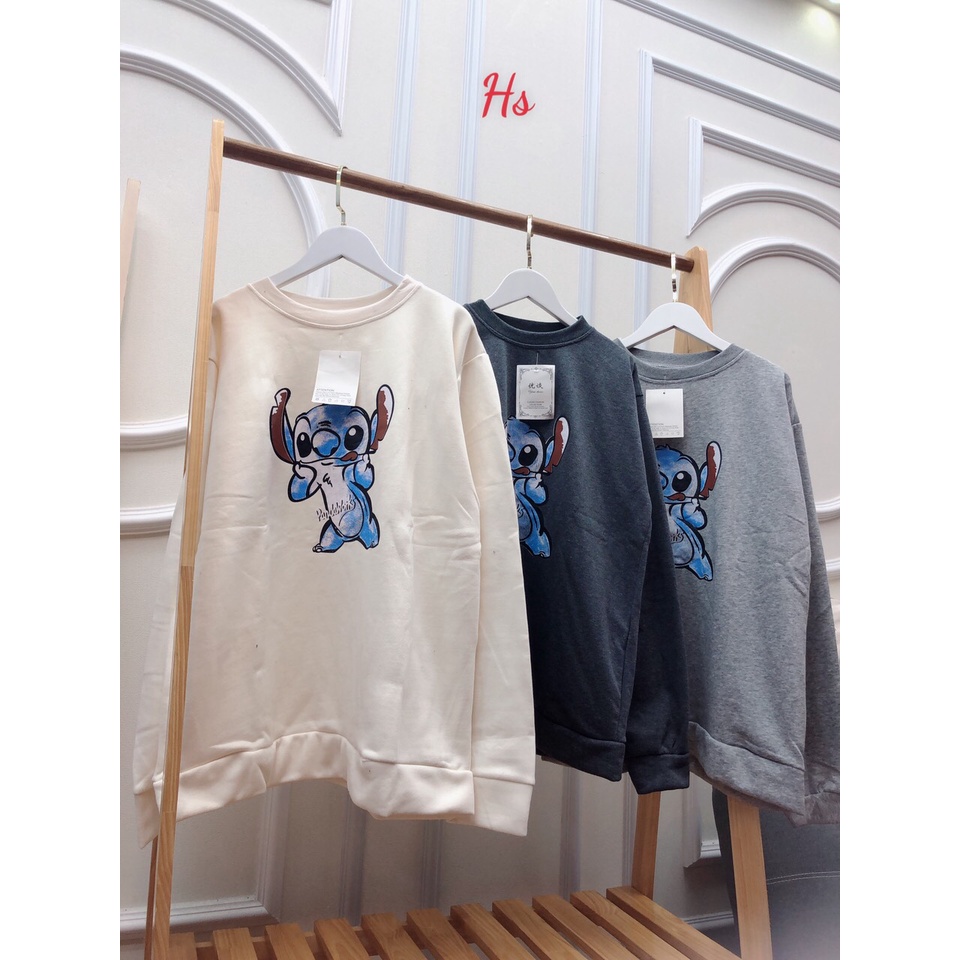 Áo Sweater dài tay in Stich - Áo nỉ nữ hot phong cách Hàn Quốc - MIUMIU CLOTHINGS | BigBuy360 - bigbuy360.vn