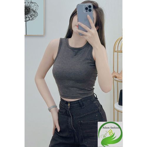 Áo thun crotop nữ , áo thun sát nách crotop chất thun cotton mềm mịn chely_fashion