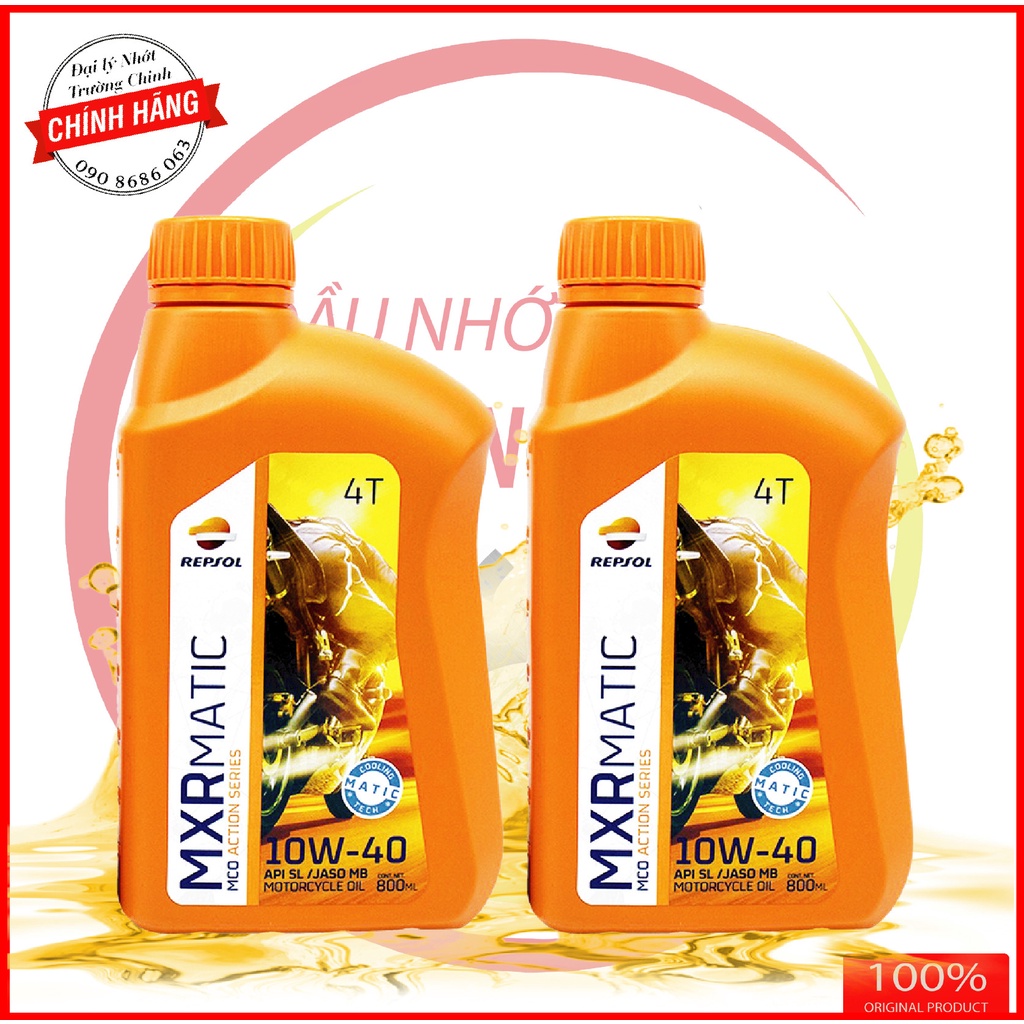 Nhớt Repsol Matic 4T 10W40 MB 800ML dành cho xe ga