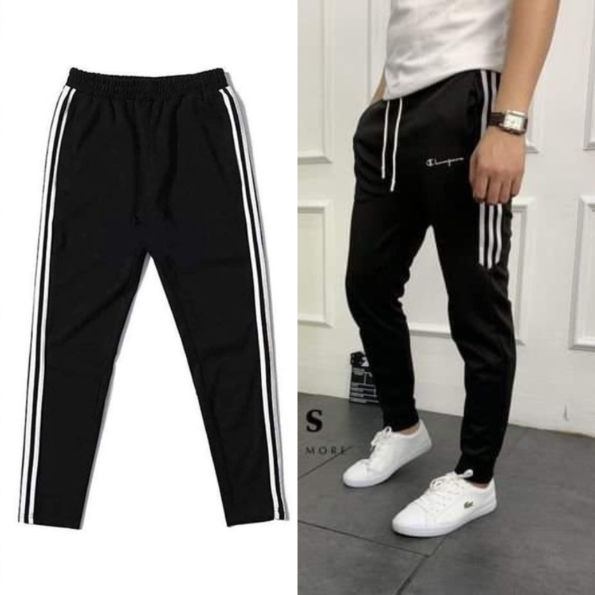 Quần thể thao nam nữ, quần jogger nam 3 sọc chất poly dầy dặn