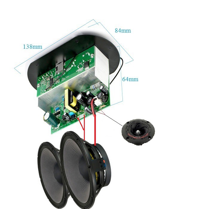 Mạch loa kéo 12v bluetooth full chức năng có điều khiển từ xa