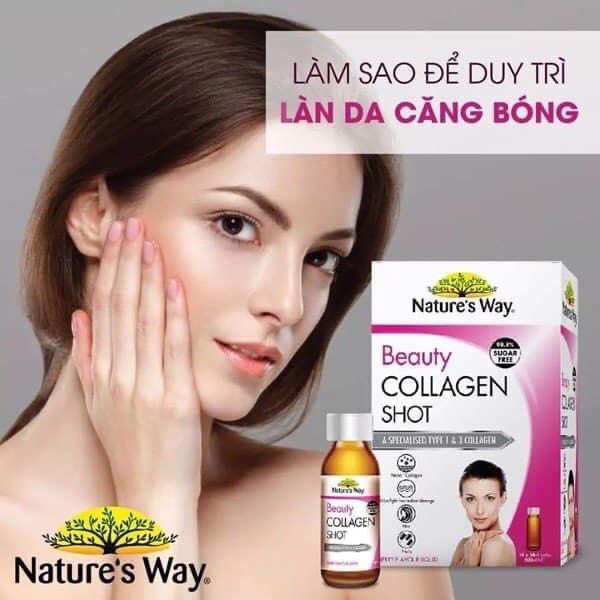 COLLAGEN TƯƠI CAO CẤP! NATURAL WAY BEAUTY COLLAGEN SHOT HỘP 10 LỌ DATE 2024