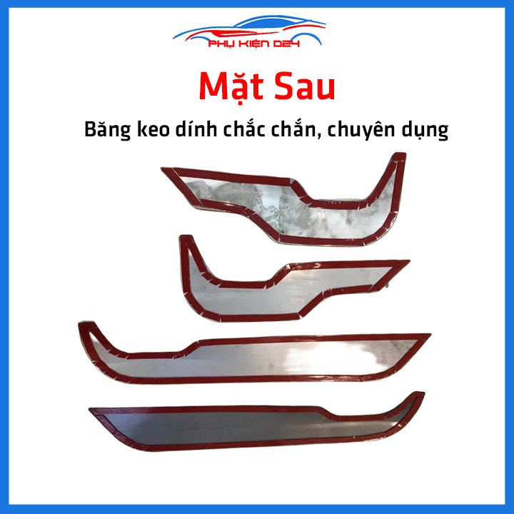Bộ ốp tapli CR-V, CRV 2018-2019-2020-2021-2022 vân Titan chống xước va đập khi mở cửa và làm đẹp xe
