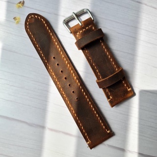 Dây da đồng hồ dây đồng hồ 22mm 20mm 18mm handmade da bò sáp