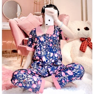 ĐỒ BỘ MẶC NHÀ PYJAMA HOA CỔ SEN LỤA 100D (NHIỀU MẪU)