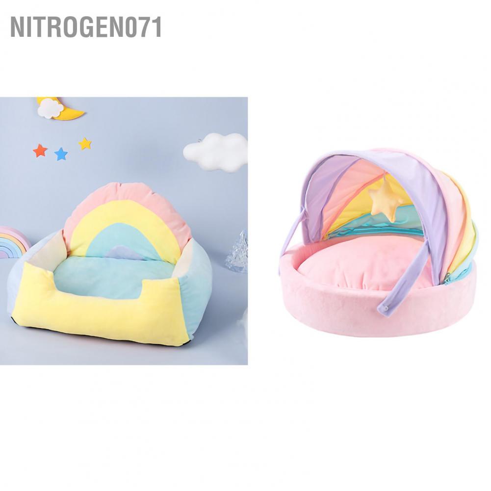 ❤️ Nitrogen071 Nhà nằm chó mèo Rainbow Cat Nest Four Seasons Sẵn có Thiết kế chống trượt dưới đáy Nhà mèo mềm mại thoải mái cho nuôi chó