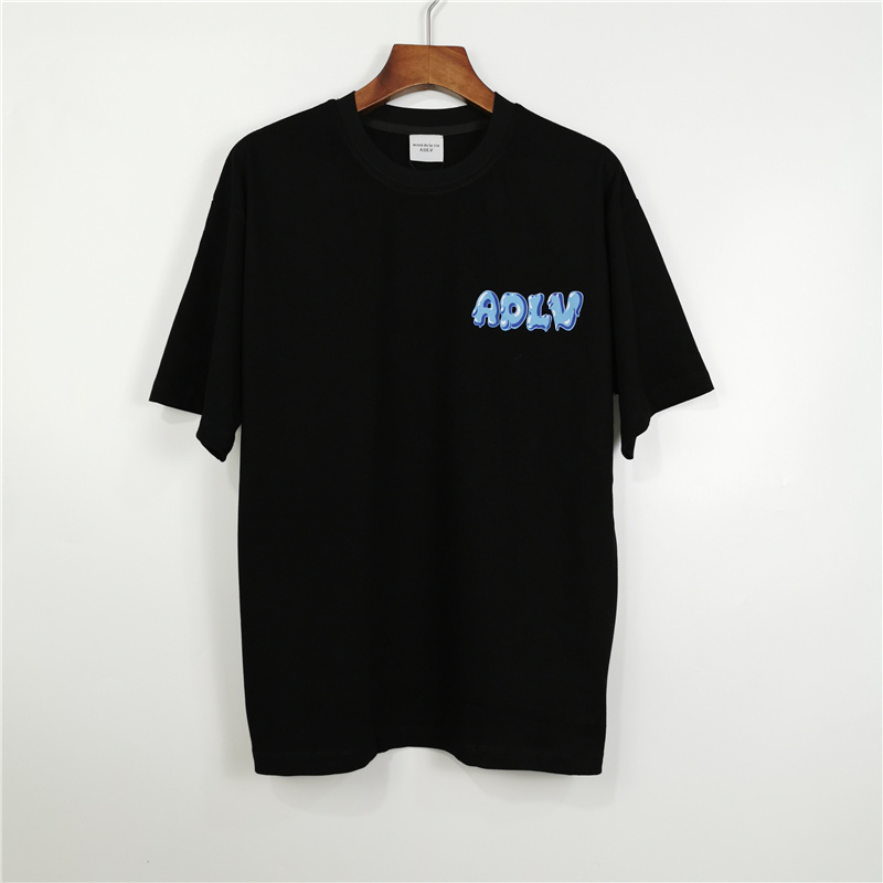 ADLV Áo Thun Cotton Tay Ngắn Cổ Tròn In Chữ Thời Trang Dành Cho Nam Và Nữ