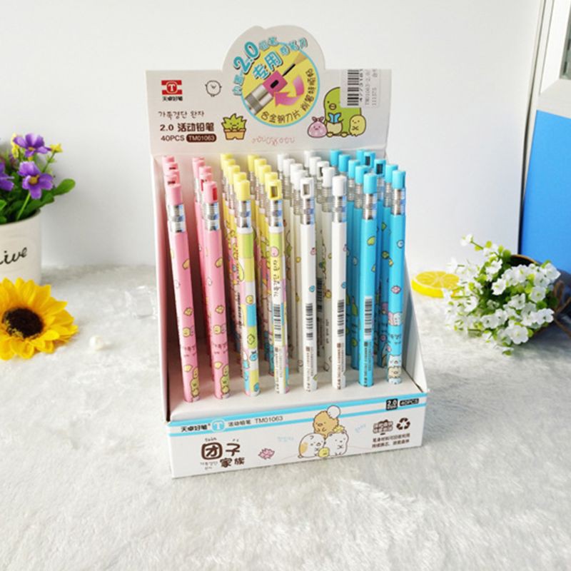 4 Chiếc Bút Chì Bấm 2.0mm Màu Ngẫu Nhiên