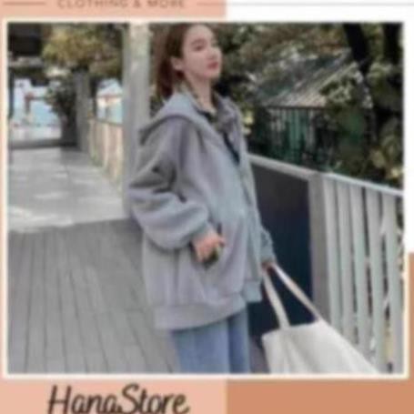 Áo Khoác Hoodie Unisex ❤️ Áo khoác nỉ có mũ và dây kéo hai màu Đen | Ghi SIÊU HOT ❤️