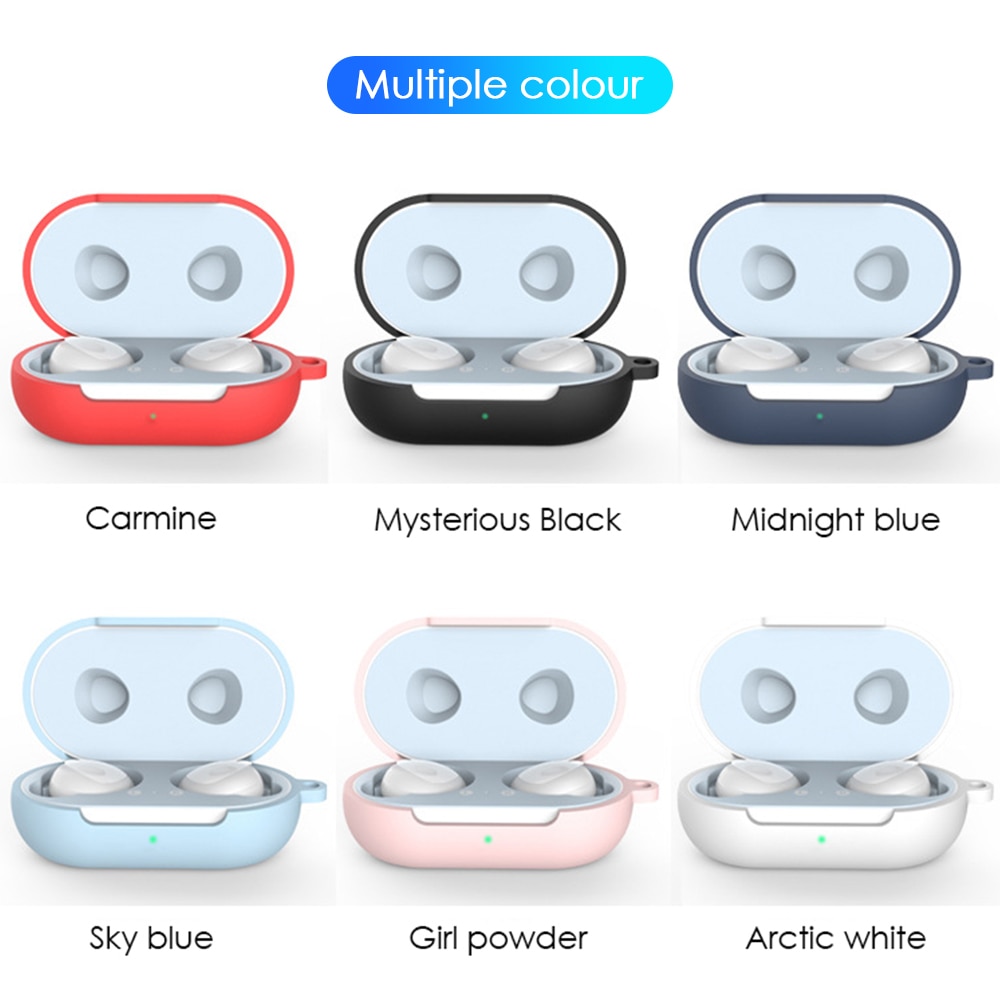 Samsung Galaxy Buds + / Buds Plus / Buds Live / Buds Pro Case Vỏ Bảo Vệ Hộp Sạc Bằng Silicone Kèm Miếng Dán Kim Loại Cho Tai Nghe