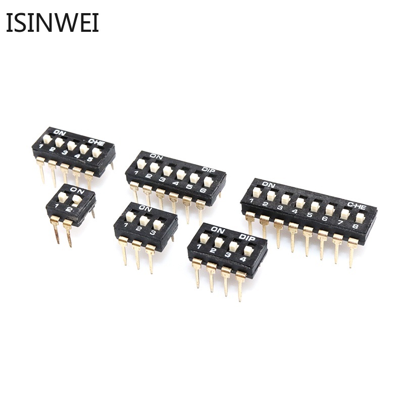Set 10 Công Tắc Dạng Trượt 1P 2P 3P 4P 5P 6P 8P 10P 2.54mm