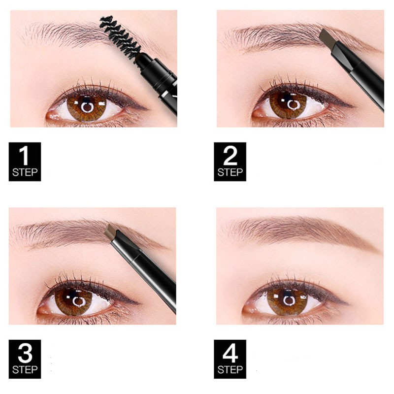 [Hàng mới về] Bút kẻ mày hai đầu 2 trong 1 có cọ chuốt lâu trôi chống thấm nước | BigBuy360 - bigbuy360.vn