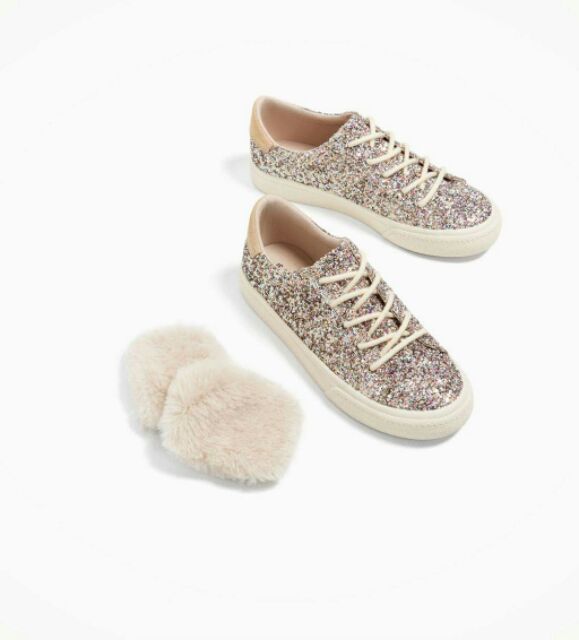Giày nữ Zara 👟👟 Embellished detail plimsolls