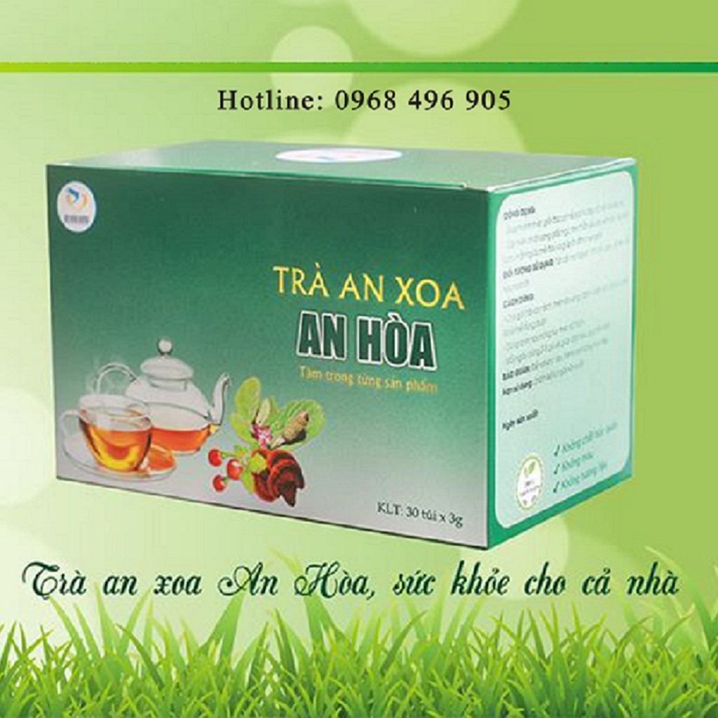 TRÀ AN XOA AN HÒA - Thành phần gồm Cây an xoa, Cà gai leo và Nấm lim xanh