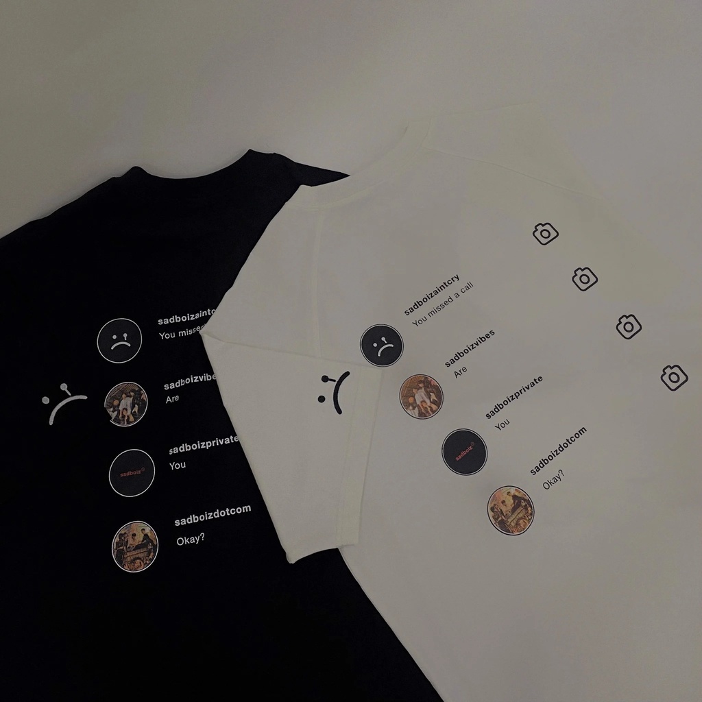 Áo thun SADBOIZ SADTAGRAM ❄️ SADBOIZ Chính hãng, hàng có sẵn. Mua kèm Deal Sock túi Tote Sadboiz. | BigBuy360 - bigbuy360.vn