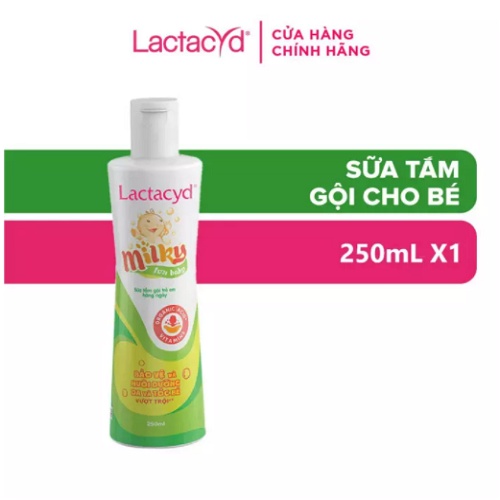 Sữa Tắm Gội Trẻ Em Lactacyd Milky Bảo Vệ, Nuôi Dưỡng Da và Tóc Bé Vượt Trội 250ml