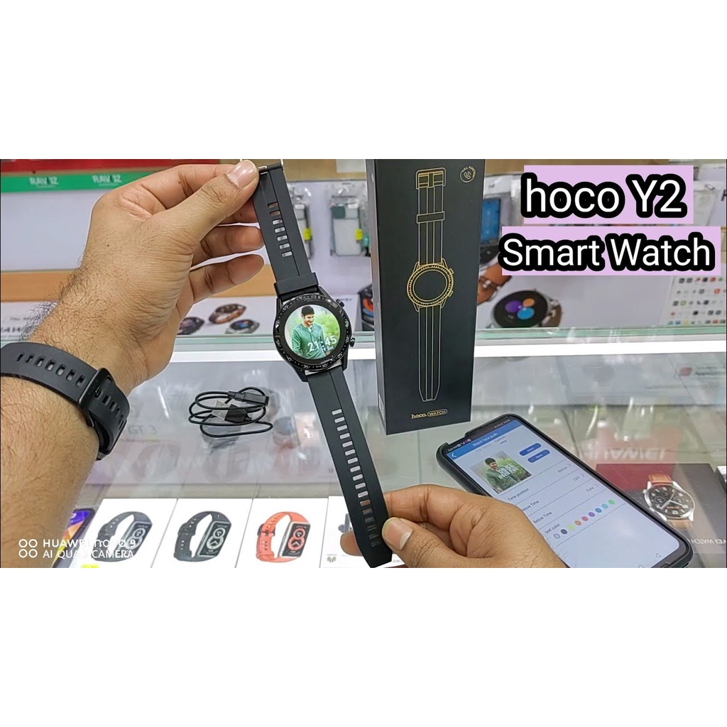Đồng hồ đeo tay Smart Watch Hoco Y2 nam nữ chống nước, theo dõi nhịp tim, nghe gọi, nhắn tin, pin trâu bền