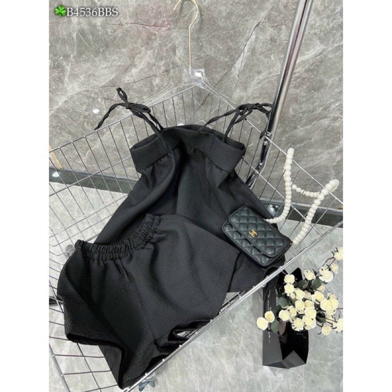 [Shop bigsize nữ 50kg đến 90kg] Set áo dây mix quần short