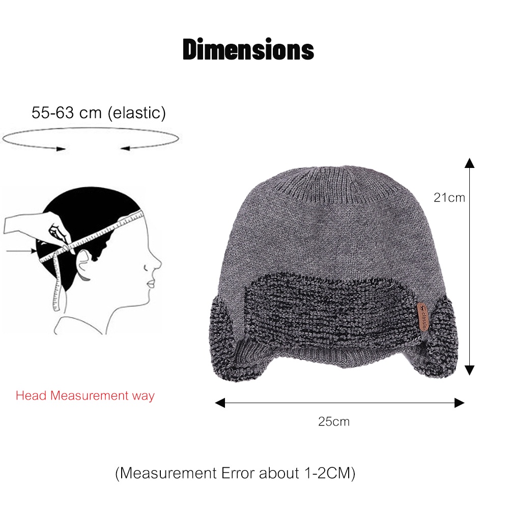 Mũ beanie Trùm Tai Giữ Ấm Mùa Đông Cho Nam / Nữ