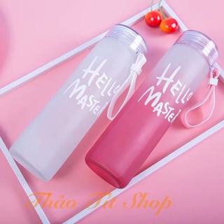 Bình Thuỷ Tinh Hello Master Có Dây Đeo