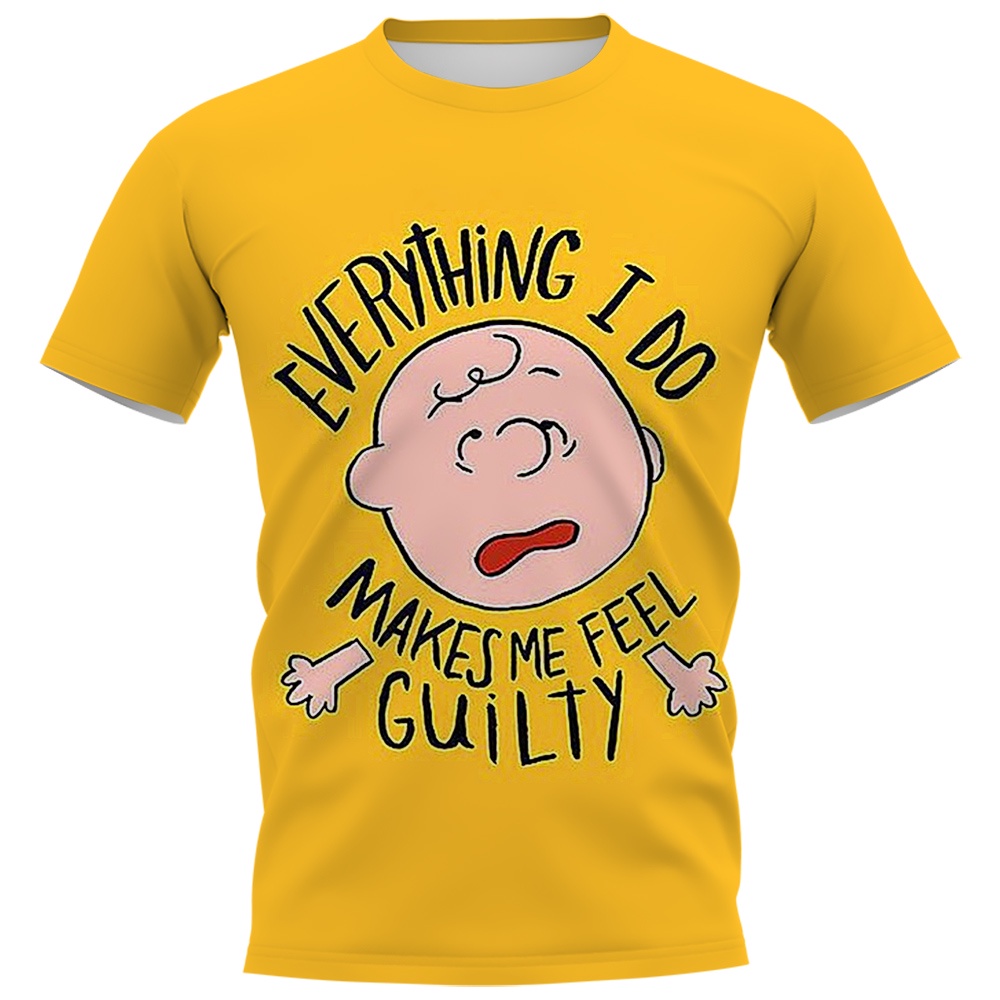 Áo thun tay ngắn in hình chú chó Snoopy hoạt hình 3D