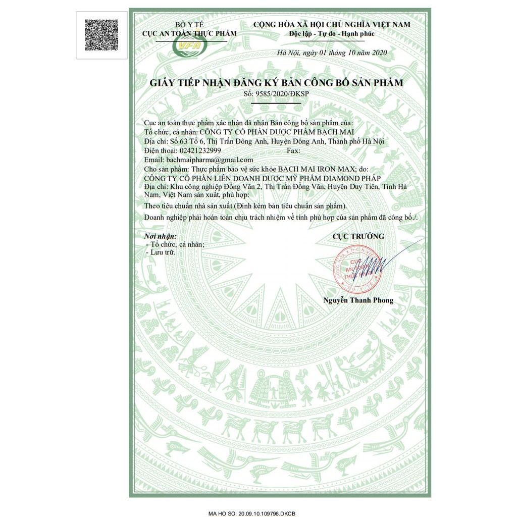 ✅  Viên uống sắt Iron Max Bạch Mai - Viên uống bổ sung sắt, acid folic, bổ máu, tạo hồng cầu