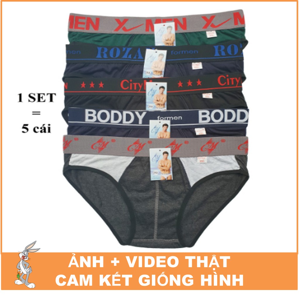 Combo 5 Quần Lót Nam Nhiều Lưng