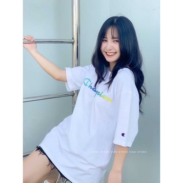 Áo thun Champion Dyed Gradient logo unisex Chính Hãng