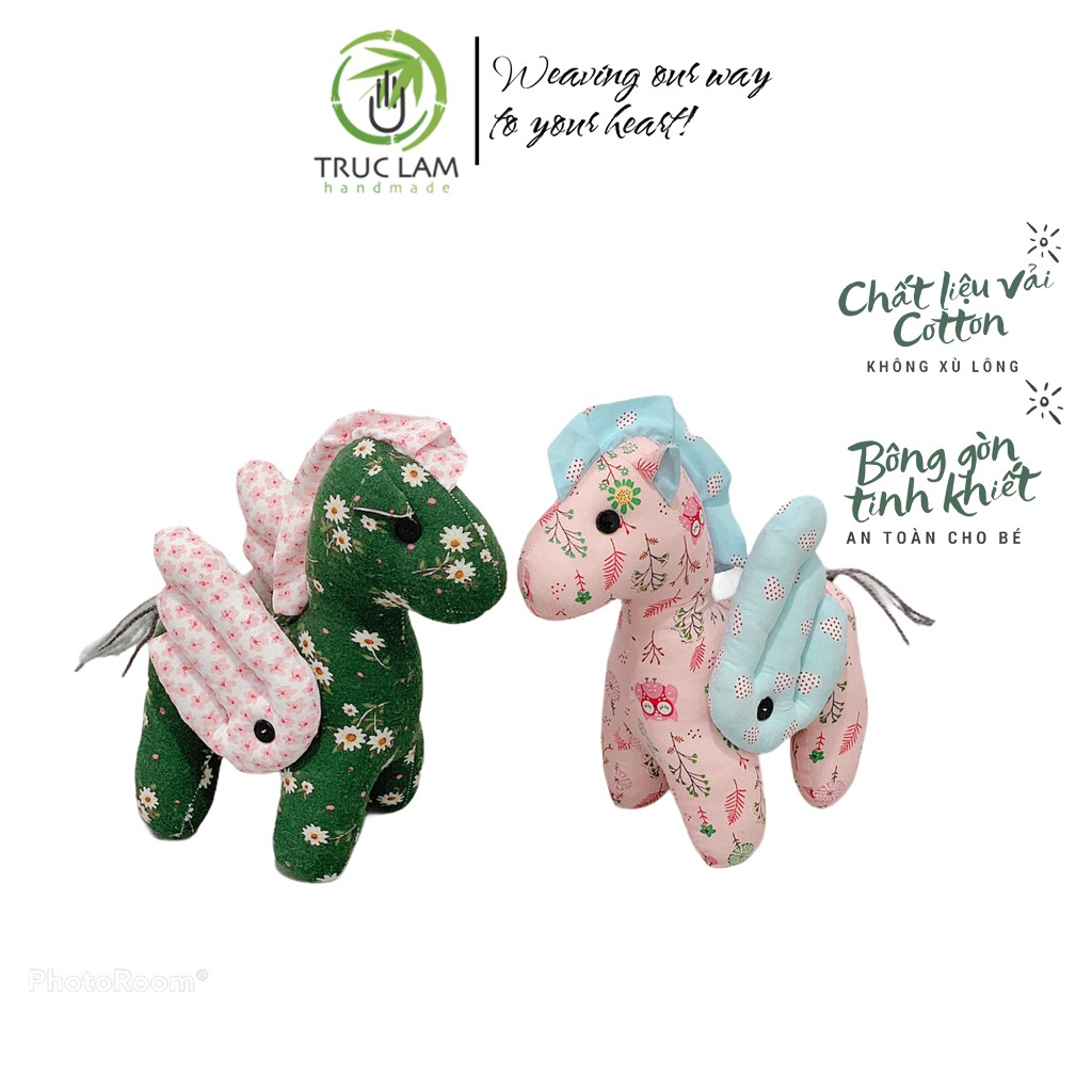 Đồ Chơi Cho Bé Thú Nhồi Bông Hình Con Ngựa Pony Vải Hoa Bông Gòn Cao Cấp P3 – Trúc Lâm Handmade