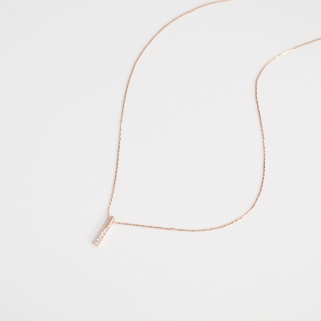 Dây chuyền nữ ATJ9905 , hình dọc đính đá phong cách năng động - ANTA Jewelry