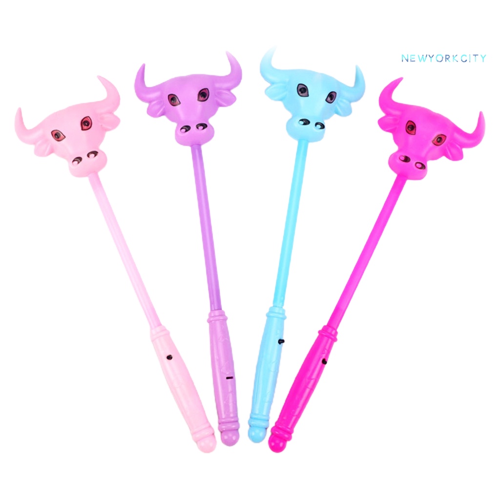 Gậy Phát Sáng Hình Đầu Bò Hoạt Hình Cho Bé