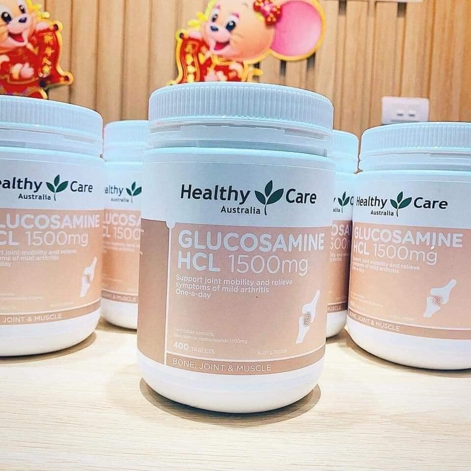 -Viên bổ khớp Glucosamin HCL 1500mg - Healthy Care, lọ 400 viên