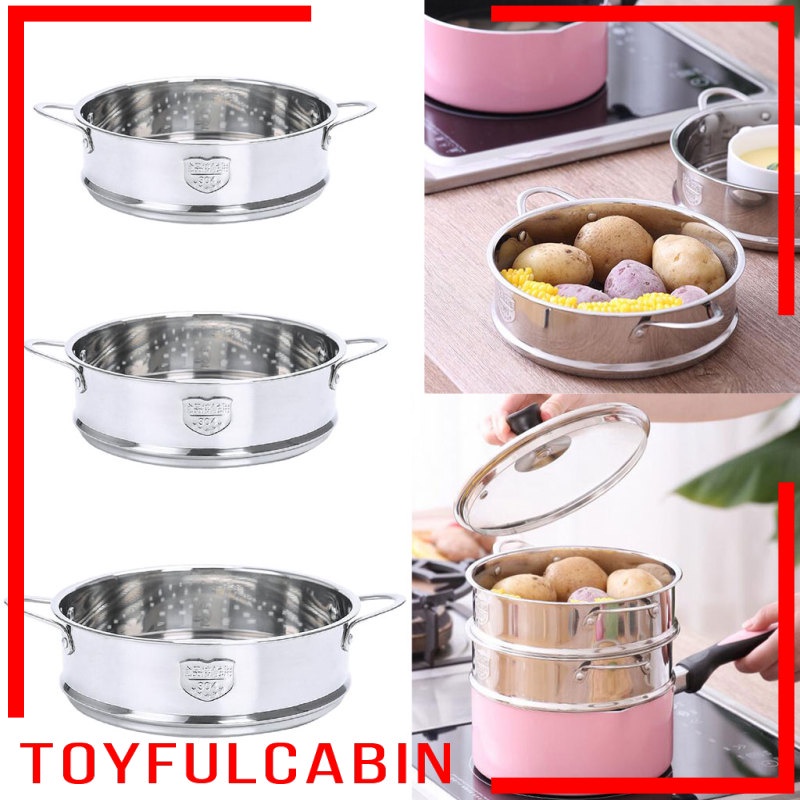 Rổ Hấp Thức Ăn Bằng Thép Không Gỉ Có Tay Cầm Dài 16cm
