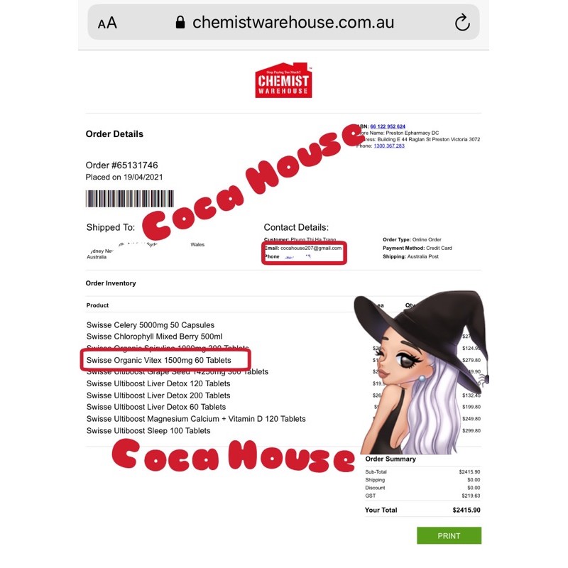 VIÊN UỐNG ĐIỀU HOÀ KINH NGUYỆT HỮU CƠ SWISSE VITEX ✅Hàng chính hãng, đủ bill và tem chemist✅ điều hoà nội tiết tố | BigBuy360 - bigbuy360.vn
