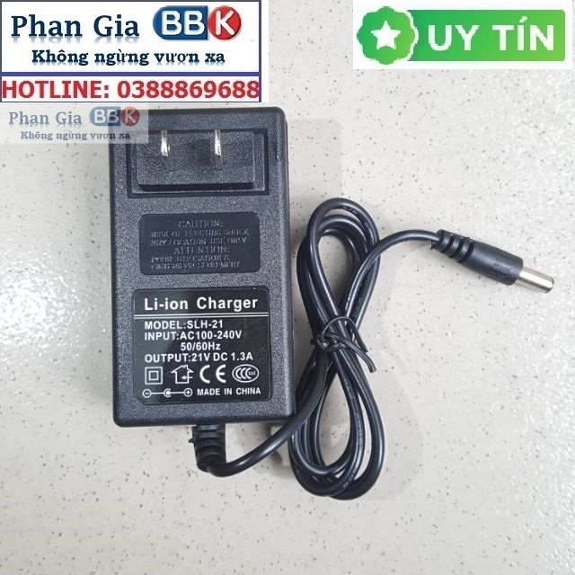 Sạc máy khoan 21V - 2A dùng cho pin Li-ion có đèn báo và tự ngắt khi đầy